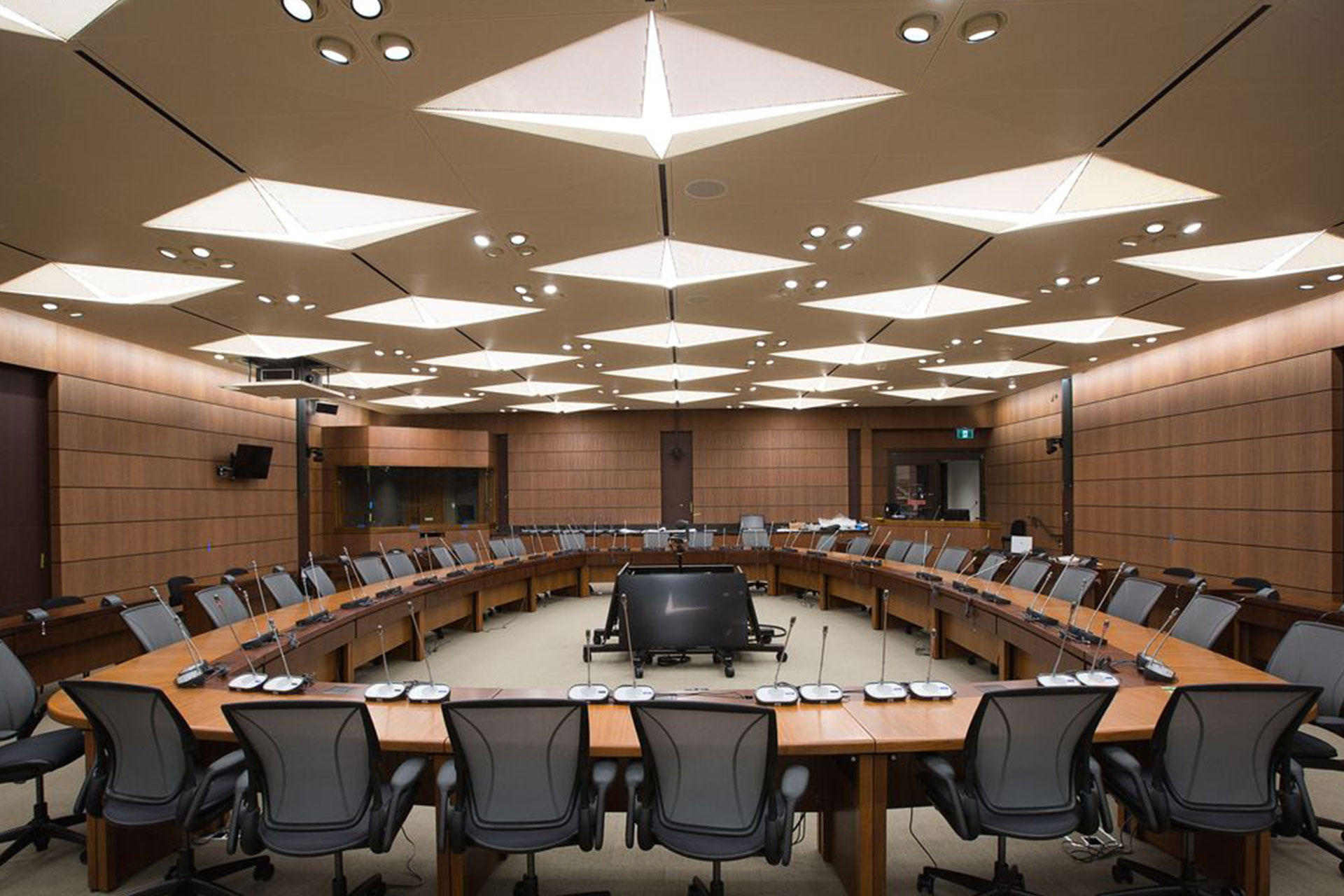 Canadian Parliament West Block conference room architectural design lighting Office For Visual Interaction