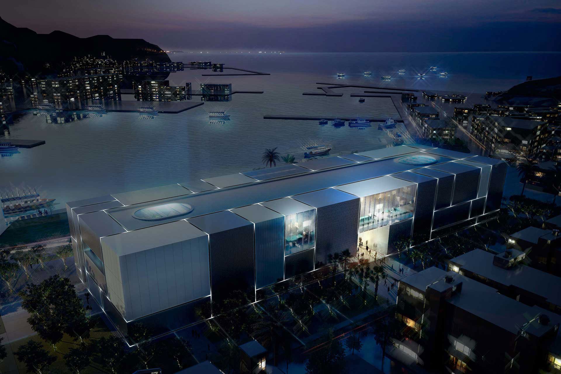NATIONAL MARINE ECOLOGICAL MUSEUM TAIWAN architectural design lighting Office For Visual Interaction exterior image Chinese