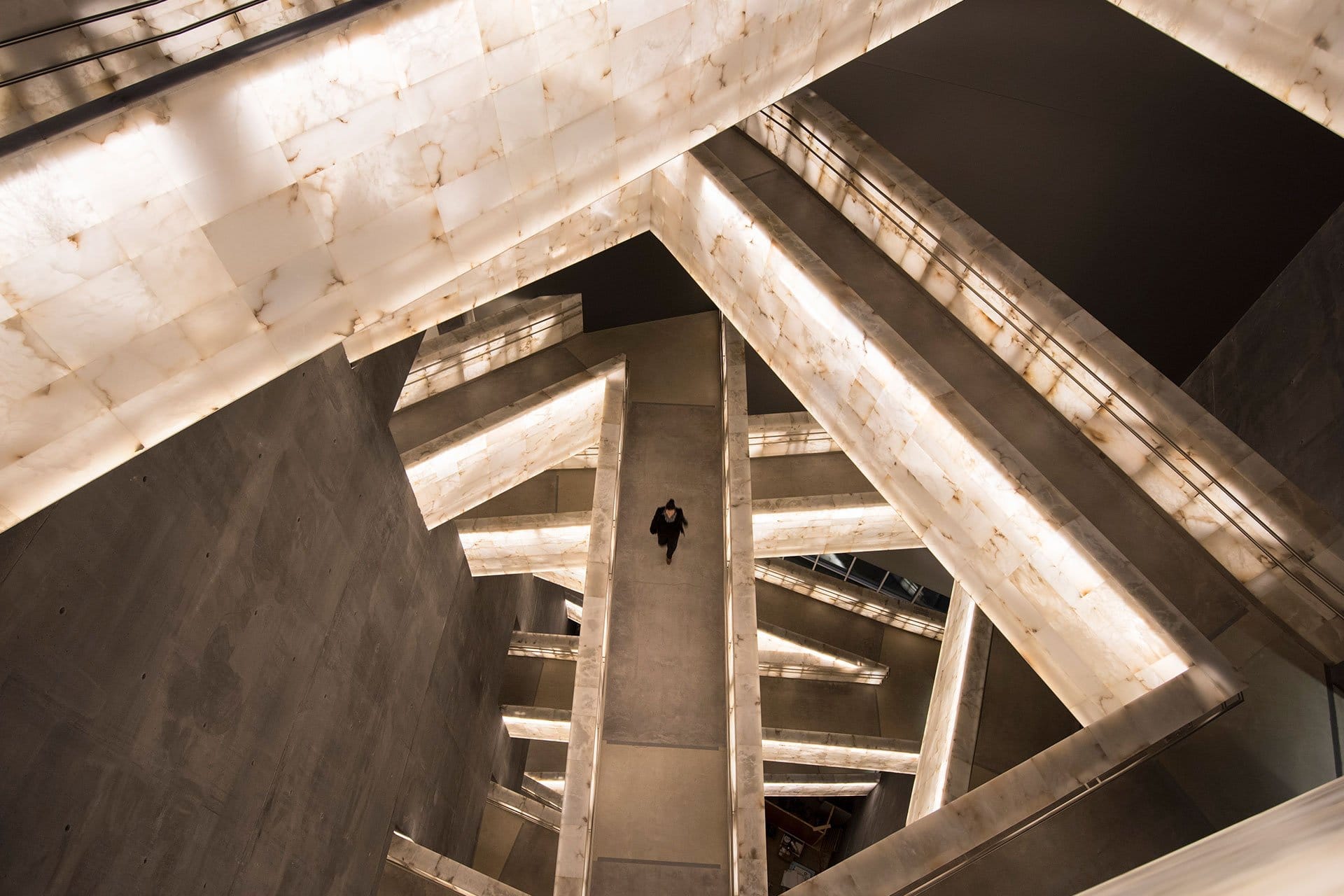 Canadian Museum for Human Rights walkway interiors architectural design lighting Office For Visual Interaction