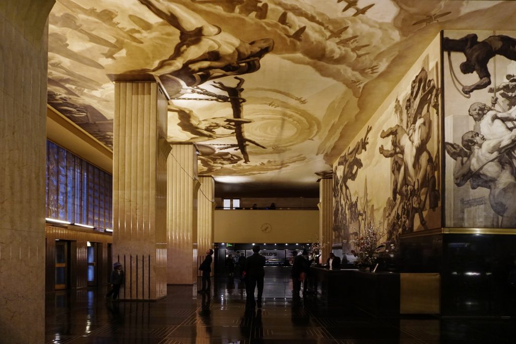 30 Rockefeller Center mural ceiling lighting 30 Rockefeller Center mural ceiling lighting